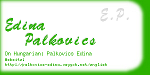 edina palkovics business card